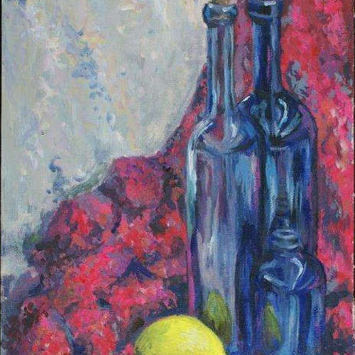 Lemon still life, acrylic on canvas, 2007