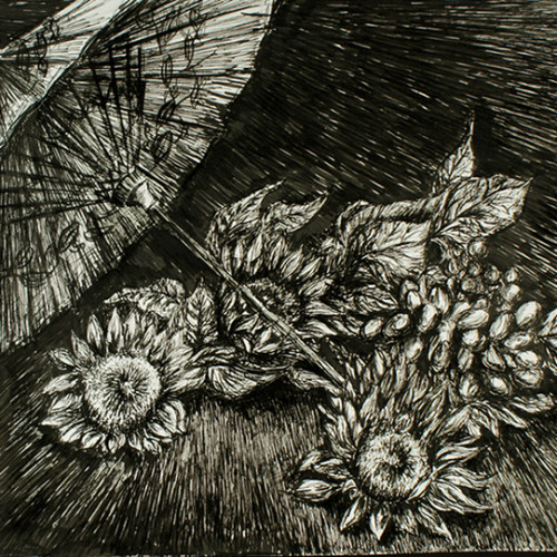 Black sunlight, marker on paper, 2008