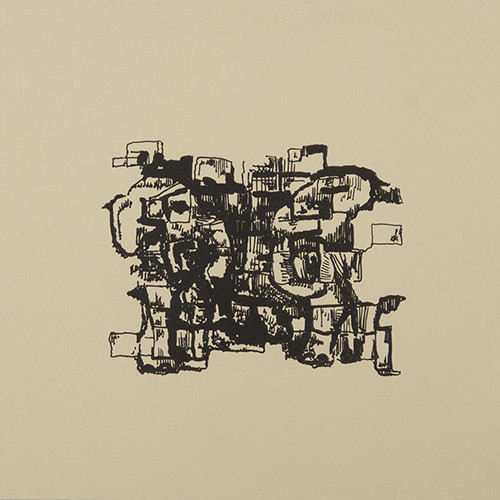 Two elephants, 12X10in, lithograph, 2012