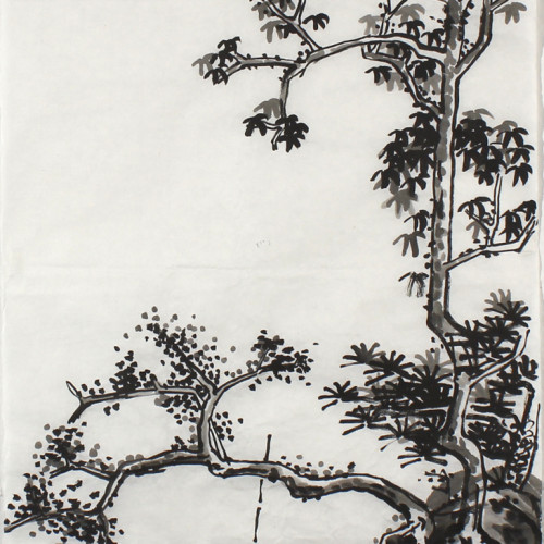 Landscape study, ink on rice paper, 2012