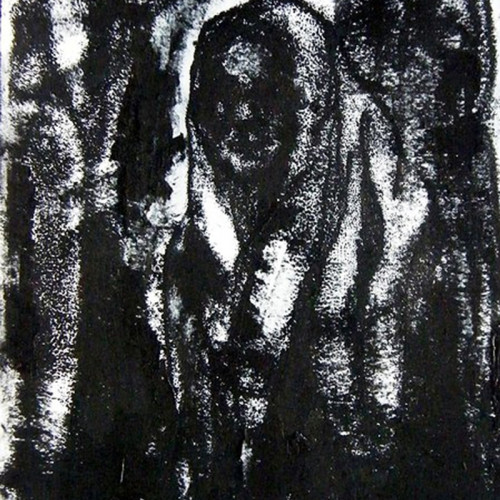 Invisible, monoprint, 4X6in, 2011