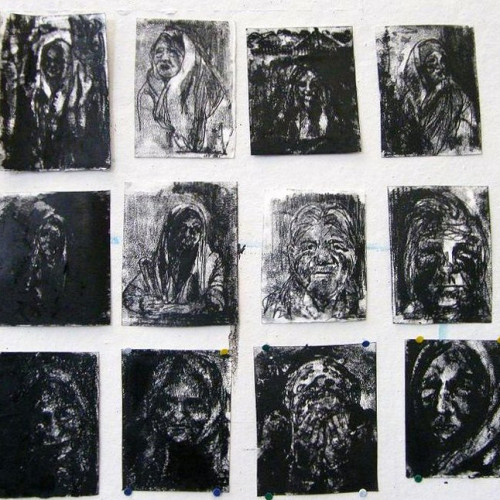 each ~4X6in, monoprint on paper, 2011