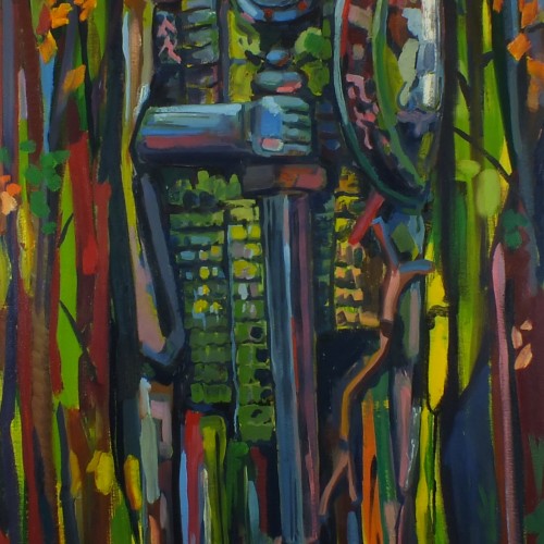 Forest Warrior, 2X4ft, Moscow, oil on canvas, 2015
