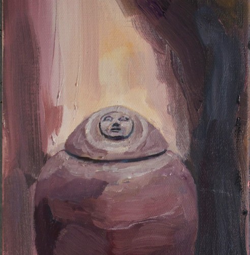 Canopic Jar, 6X12in, oil on canvas, 2015